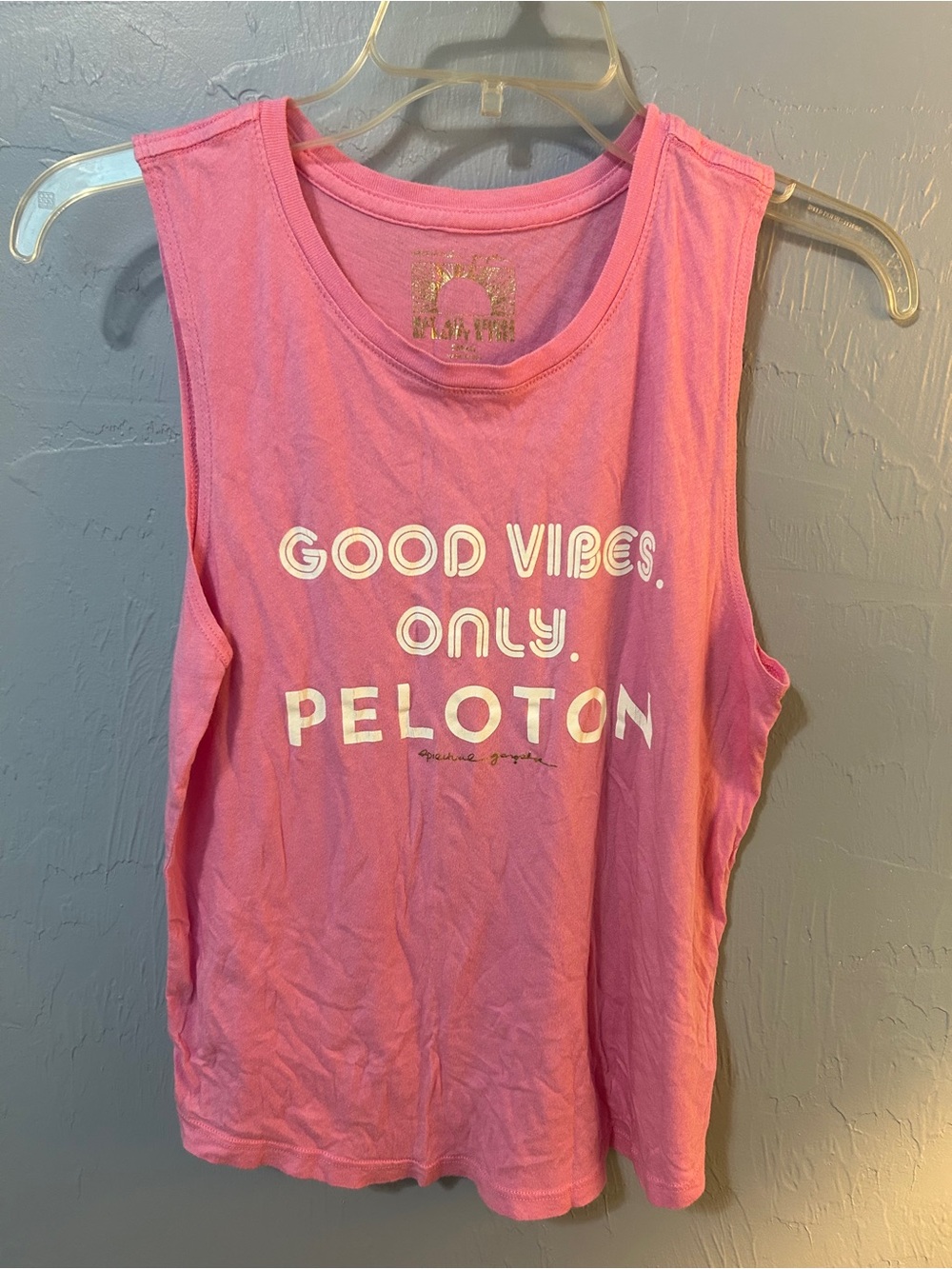 Pink Peloton Muscle Tee - Size Small
